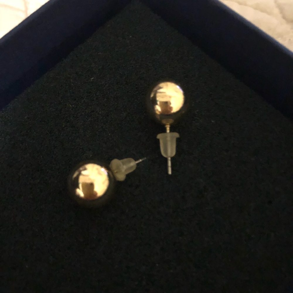 Gold Color Ball Earrings